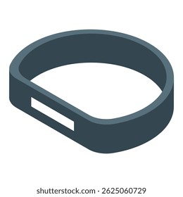 Dark fitness wristband helping active people achieve goals by tracking progress