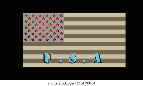 dark flag 
black red brown full color