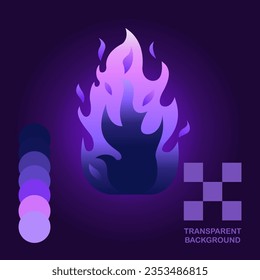 Dark Flame logo vector ilustration, gradation logo.