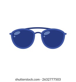 Dark flat design cartoon glasses vector illustration