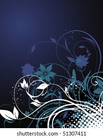 dark floral background
