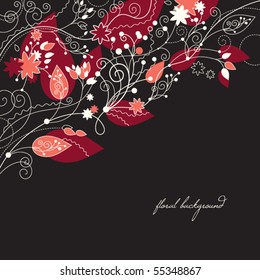 dark floral background