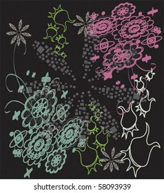 dark floral wallpaper