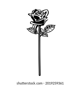 dark flower vector design isolated on white background.