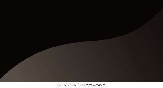 Dunkel fließende Welle Design mit glatten Bronze Gradienten und elegante Bewegung. Dieser abstrakte Luxusvektor ist ideal für High-End-Branding, stilvolle Kulissen, digitale Vorlagen und anspruchsvolle Layouts.