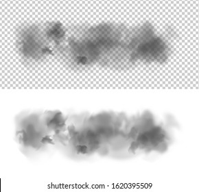 Dark fluffy cloud. Vector realistic image