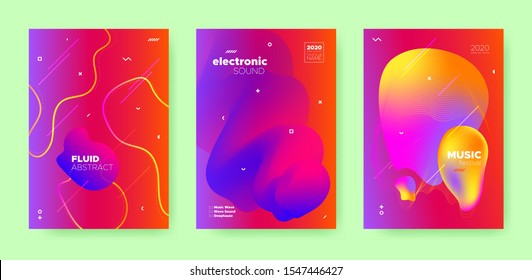 Dark Fluid Abstract. Gradient Music Design. Graphic Brochure. Colorful Sound Movement. Red Fluid Background. Gradient Music Wave. Vector Brochure. Dance Movement. Electronic Party. Dance Festival.