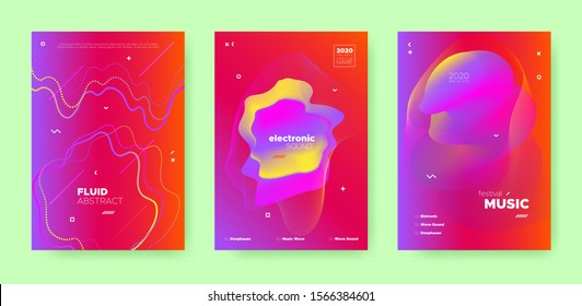 Dark Fluid Background. Gradient Music Wave. Vector Banner. Colorful Dance Movement. Red Fluid Abstract. Gradient Music Poster. Vector Dj Flyer. Sound Movement. Electronic Party. Sound Festival.