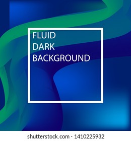 Dark fluid gradient background design. Abstract dark color gradient design