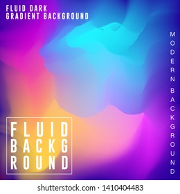 Dark fluid gradient background design. Abstract dark color gradient design