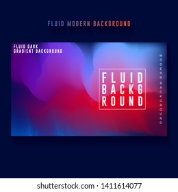 Dark fluid gradient background design. Abstract dark color gradient design