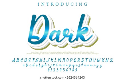 Dark Font Stylish brush painted an uppercase vector letters, alphabet, typeface