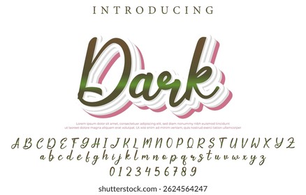 Pincel con estilo pintado con letras mayúsculas del Vector, alfabeto, tipografía