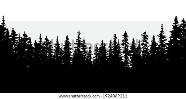 Dark forest. Natural\
abstract landscape background. Realistic vector illustration. Stock\
image. EPS 10.