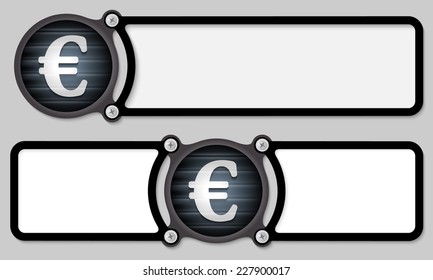 dark frames for any text with euro symbol