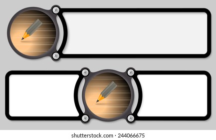 dark frames for any text and pencil