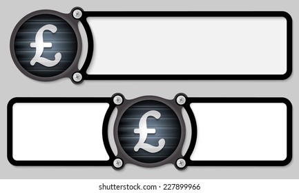 dark frames for any text with pound sterling