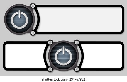 dark frames for any text and power button