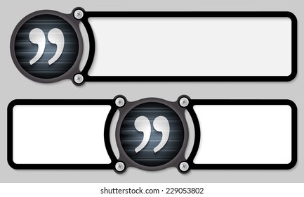 dark frames for any text with quotation mark