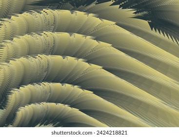 Dark futuristic background in gray-golden tonality for interiors or posters. Tropical motifs for business concepts, textiles, prints, covers, backgrounds or textures, scrapbooking, tiles or fabrics