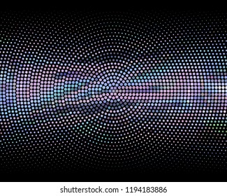 Dark futuristic halftone pattern. Comic background. Dotted backdrop with circles, dots, point large scale. Design element for web banners, posters, cards, wallpapers, sites. Black and violet color