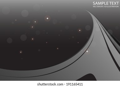 Dark futuristic space scape abstract vector template - Futuristic abstract vector background illustration