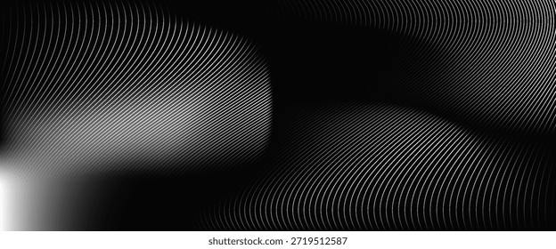 Fondo futurista oscuro de la tecnología con líneas