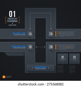 Dark futuristic web template. EPS10