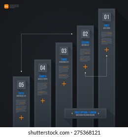 Dark futuristic web template. EPS10
