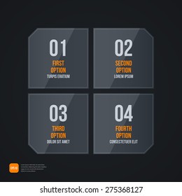 Dark futuristic web template. EPS10