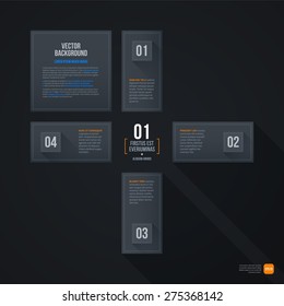 Dark futuristic web template. EPS10