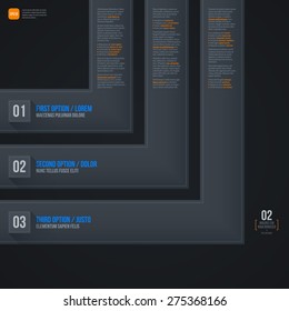 Dark futuristic web template. EPS10