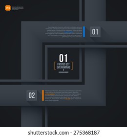 Dark futuristic web template. EPS10
