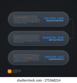 Dark futuristic web template. EPS10
