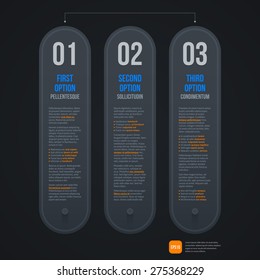 Dark futuristic web template. EPS10