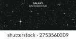 Dark Galaxy Background with Shining Stars and Cosmic Sparkles