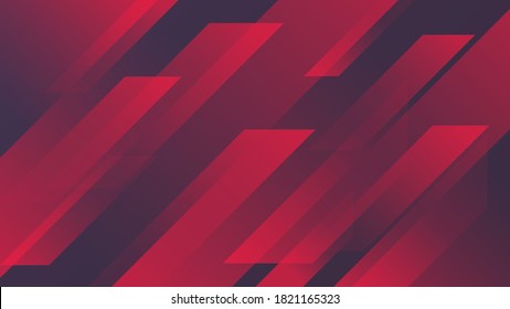 Dark geometric abstract wallpaper gray blue colors with the image of red stripes with a gradient