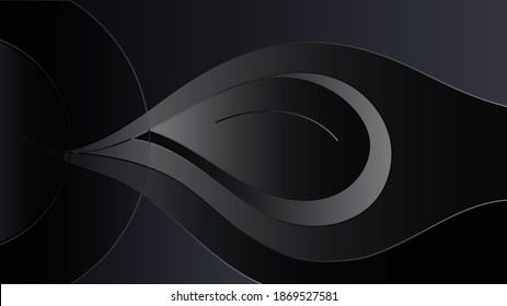Dark geometric background with abstract shape