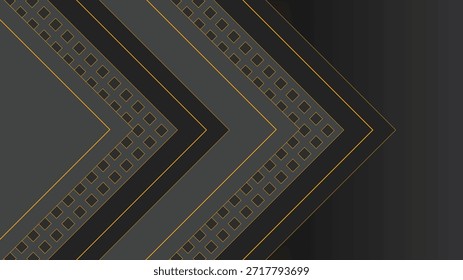 Fondo geométrico oscuro con elegantes líneas diagonales doradas ideal para presentaciones corporativas de marca de lujo carteles Anuncios Sitios web cubiertas y diseños de diseño de negocios modernos