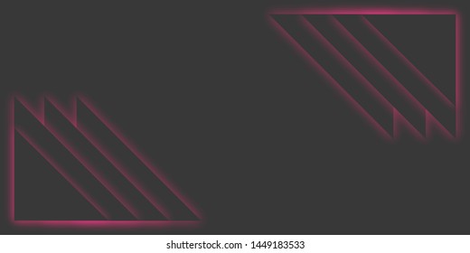 Dark geometric background with glowing red triangles for brochures and banners