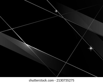 Dark geometric background shiny lines design pattern vector