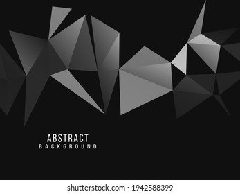 Dark geometric black abstract background elegent design pattern vector