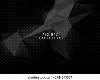 Dark geometric black abstract background elegent design pattern vector