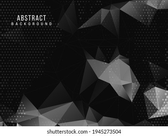 Dark geometric black abstract background elegent design pattern vector