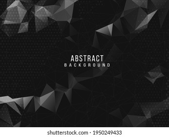 Dark geometric black abstract background elegent design pattern vector