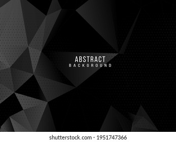 Dark geometric black abstract background elegent design pattern vector