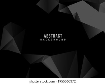 Dark geometric black abstract background elegent design pattern vector
