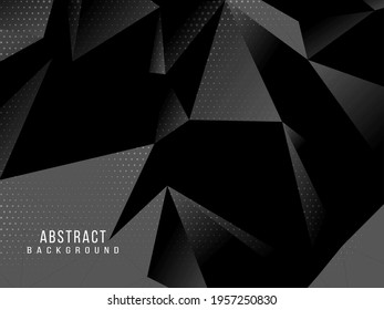 Dark geometric black abstract background elegent design pattern vector