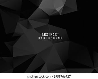 Dark geometric black abstract background elegent design pattern vector