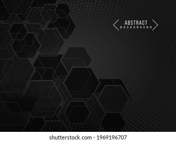 Vector de patrón de diseño elegante de fondo abstracto geométrico oscuro